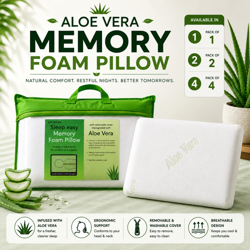Aloe vera pillows - aloe, memory