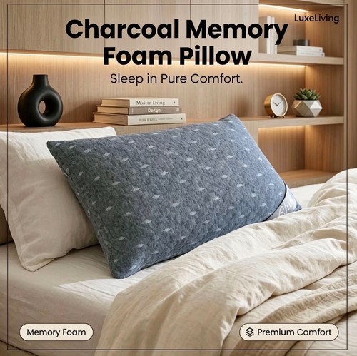Charcoal memory foam pillow - memory, |